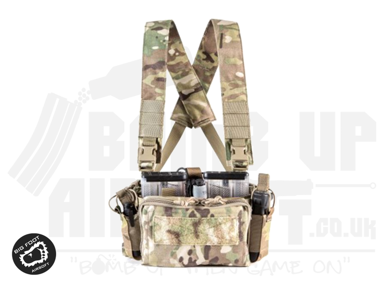 Big Foot D3CRM Chest Rig Vest (with Three Magazine Pouches - Multicam)