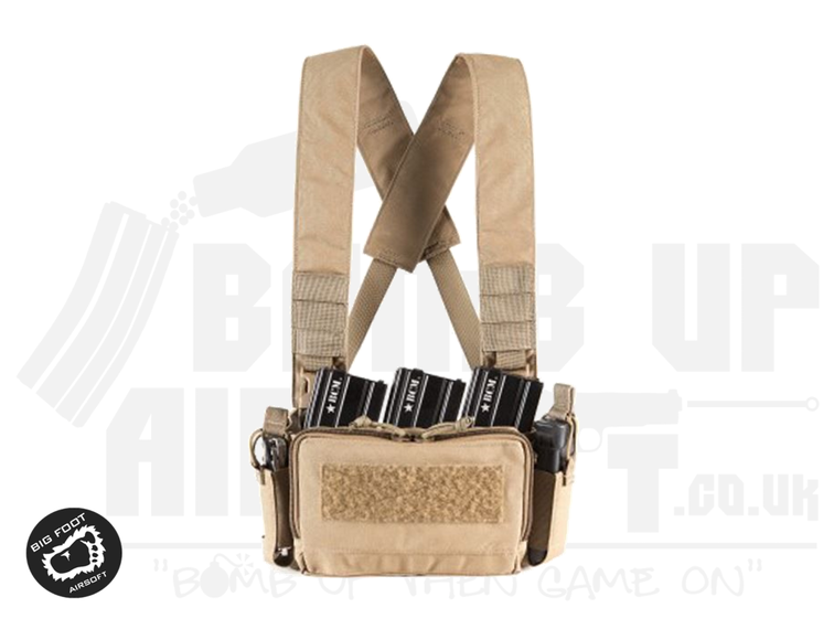 Big Foot D3CRM Chest Rig Vest (with Three Magazine Pouches - Tan)