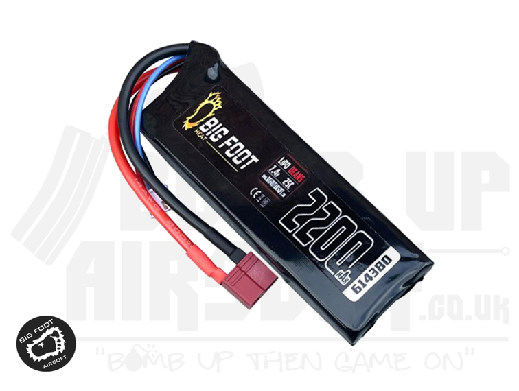 Big Foot Heat Lipo Battery 2200 mAh 7.4c 25c (DEANS)