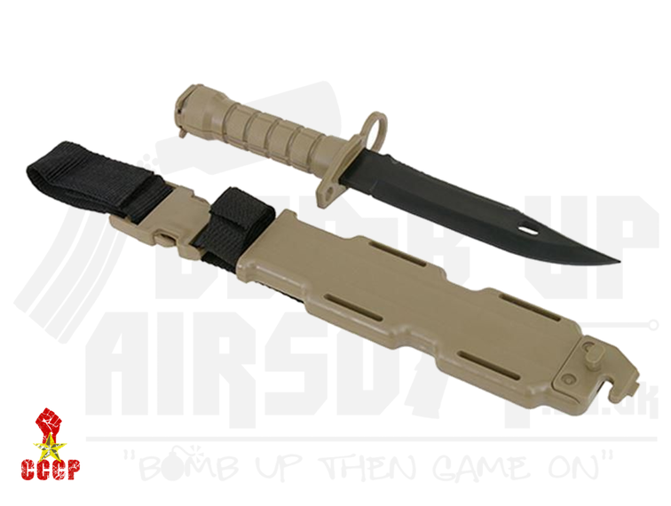 CCCP M4 Rubber Knife with Case and Straps (Bayonet - Tan)