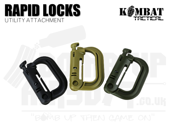 Kombat UK Rapid Locks - Triple Pack BLACK