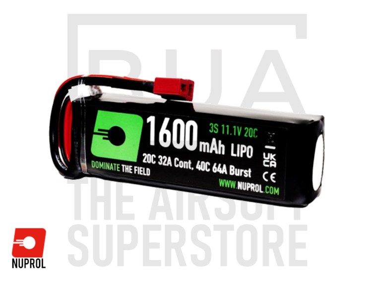 NP Power 1600mAh 11.1v 20C LIPO Battery - Block (Deans)