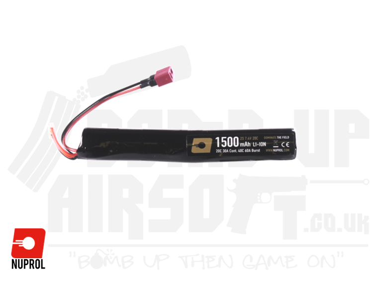 Nuprol NP Power 1500mAh Li-ion 7.4v 20c Stick Battery (Deans)