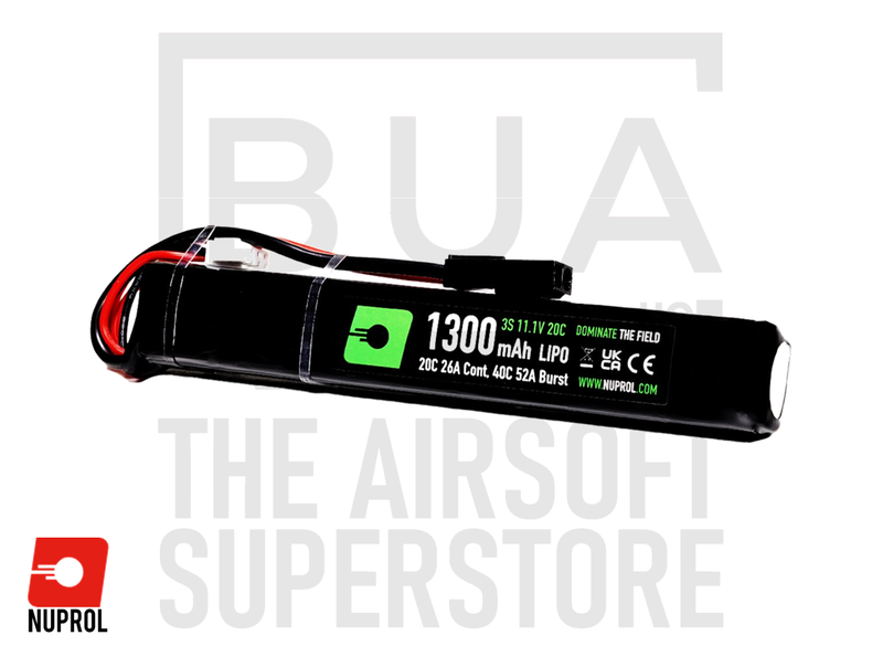 Nuprol NP Power LiPo Battery 1300mah 11.1v 20c Stick (8061) - Tamiya
