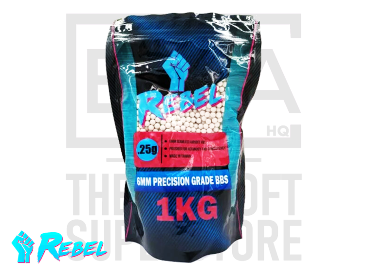 Rebel Precision 6mm BBs 1kg Bag - 0.25g