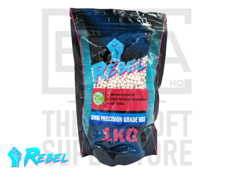 Rebel Precision 6mm BBs 1kg Bag BIO - 0.25g