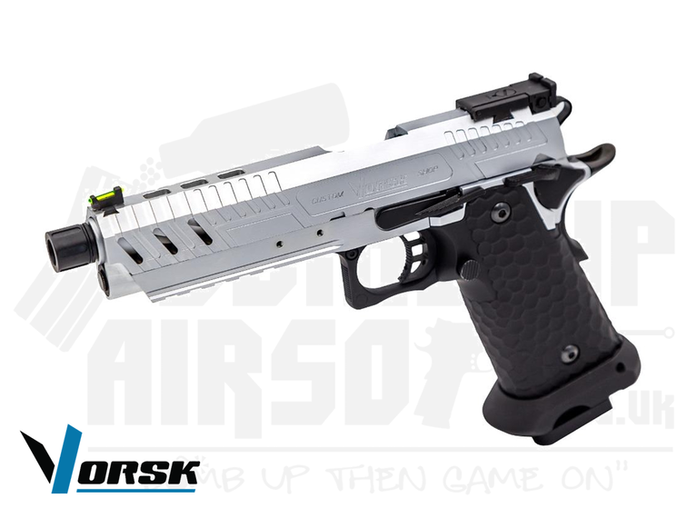 Vorsk CS Hi-Capa Vengeance GBB Airsoft Pistol - Black/Silver