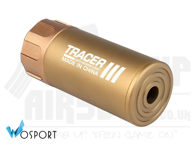 WoSport Flash Tracer Silencer 14mm CCW (3.5"- Tan)