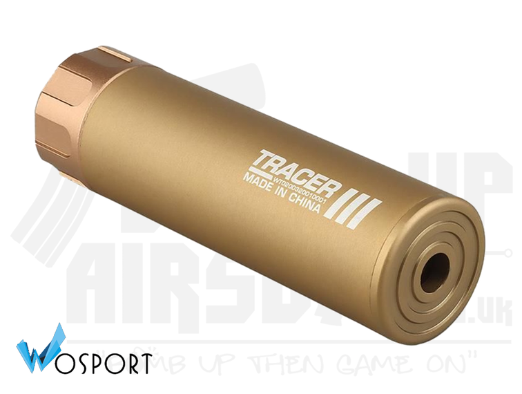 WoSport Flash Tracer Silencer 14mm CCW (5.2"- Tan)