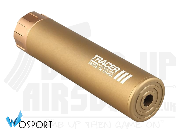 WoSport Flash Tracer Silencer 14mm CCW (6.3"- Tan)
