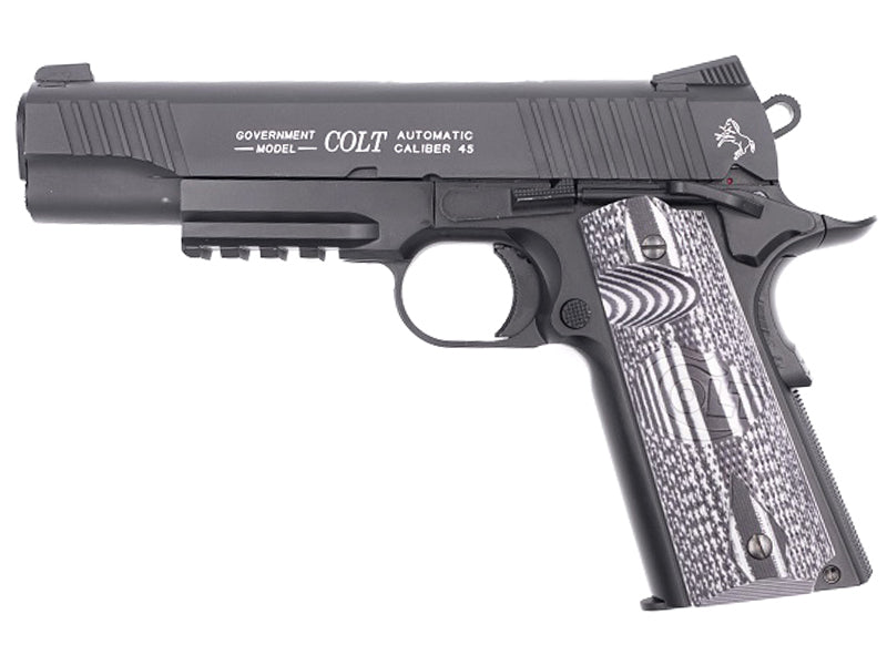 Colt 1911 (Rail) Combat Unit Co2 Blowback Pistol (Black - Cybergun - 180564)