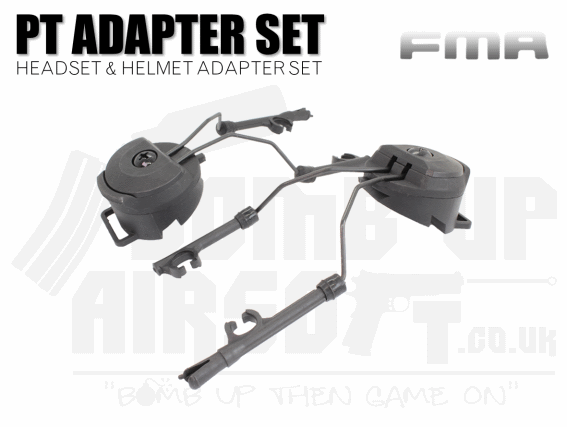 FMA PT Peltor Headset and Helmet Rail Adaptor Set - Black