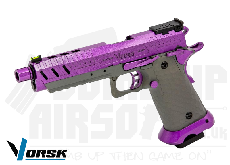 Vorsk CS Hi-Capa Vengeance GBB Airsoft Pistol - Grey/Purple