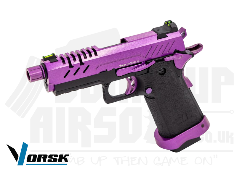 Vorsk Hi-Capa 3.8 Pro GBB Airsoft Pistol - Black/Purple