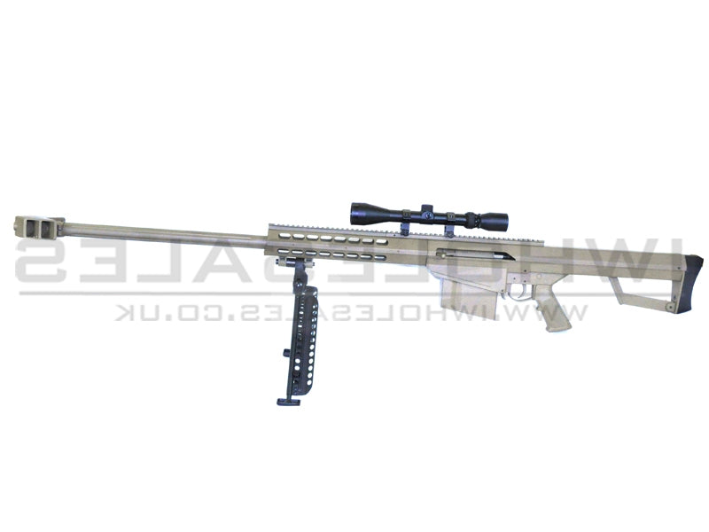 Galaxy - M82A1 Bolt Action Sniper Rifle with Scope and Bipod (Tan - G31CD)