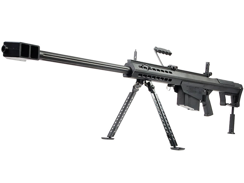 Barrett M107A1 Electric AEG Sniper Rifle with Scope and Bipod (Snow Wolf - 29" - Black - SW-13A)