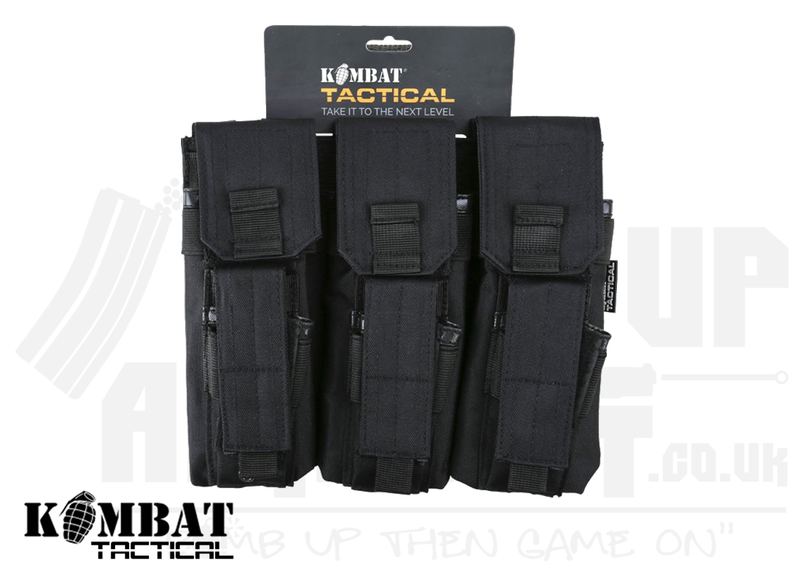Kombat UK Triple Mag Pouch WITH Pistol Mag - Black