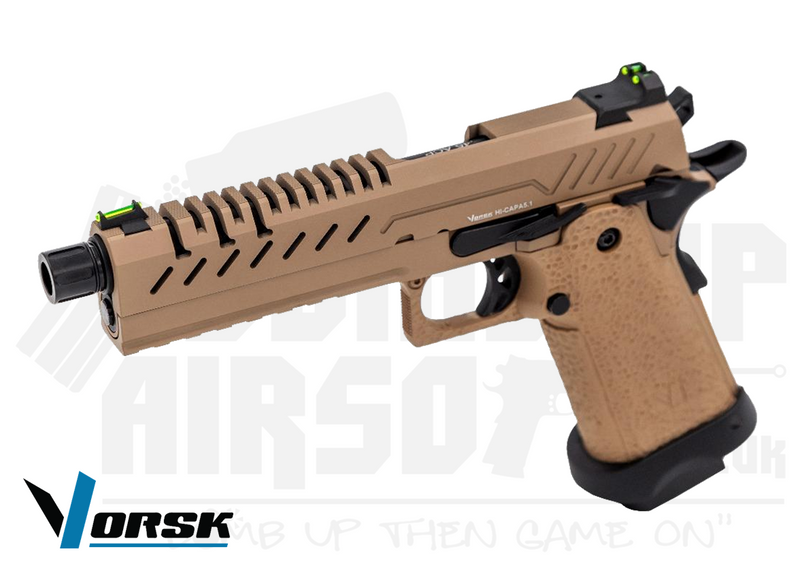 Vorsk 5.1 Hi-Capa GBB Airsoft Pistol - Tan