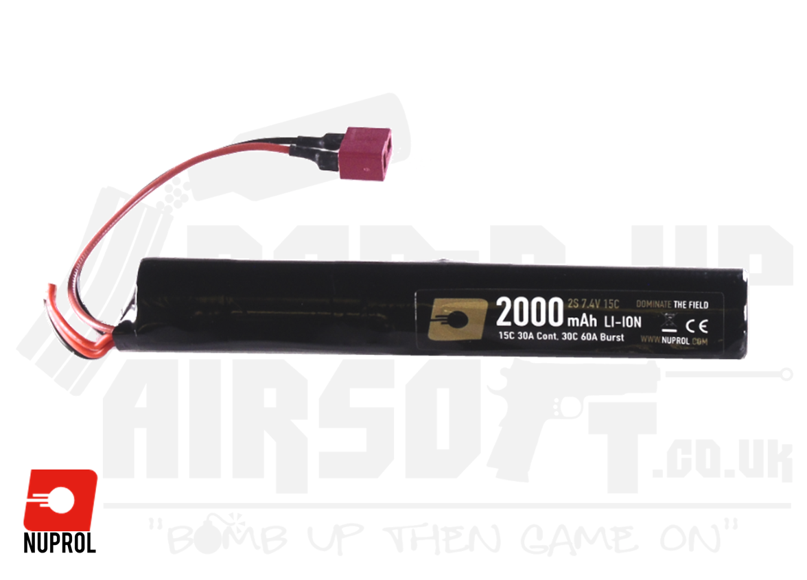 Nuprol NP Power 2000mAh Li-ion 7.4v 15c Stick Battery (Deans)