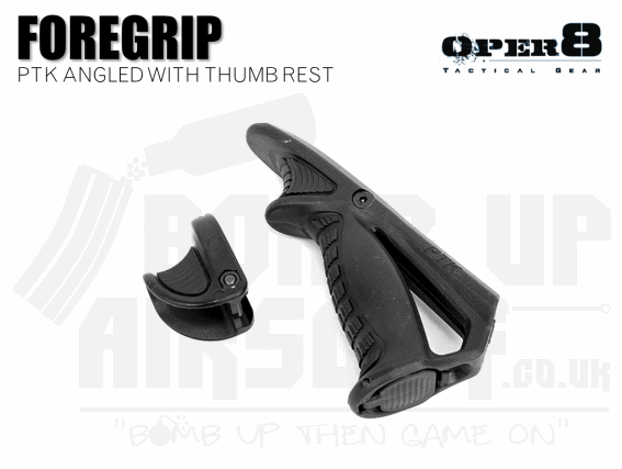 Oper8 PTK Angled Foregrip With Thumbrest