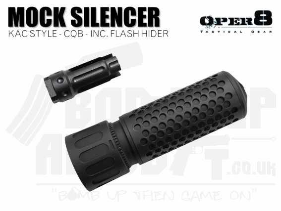 Oper8 KAC Style CQB Silencer With Flash Hider - Black