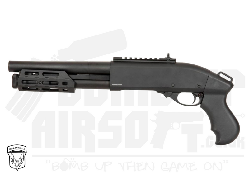 Golden Eagle M870 Tri-Shot Gas Pump Action Shotgun (Short - Black - M8879)
