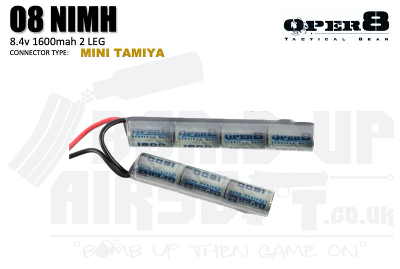Oper8 8.4v 1600mah Crane Stock NiMH Battery - Tamiya