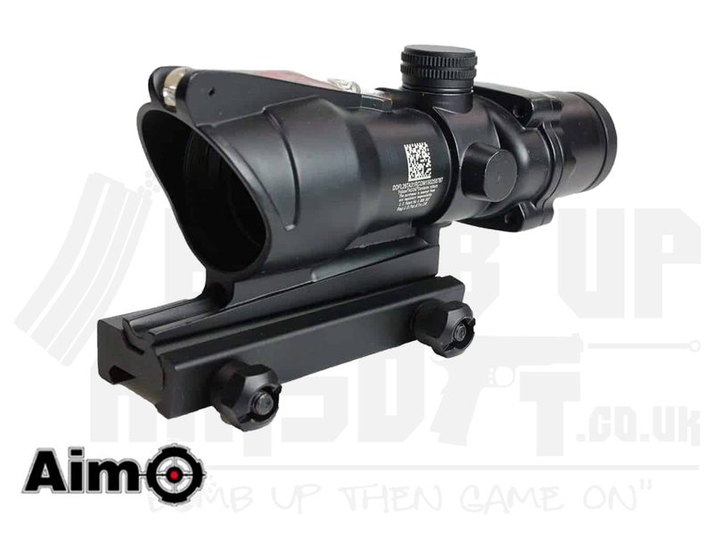 Aim-O ACOG Style 4x32 Red Fibre Sight - Black