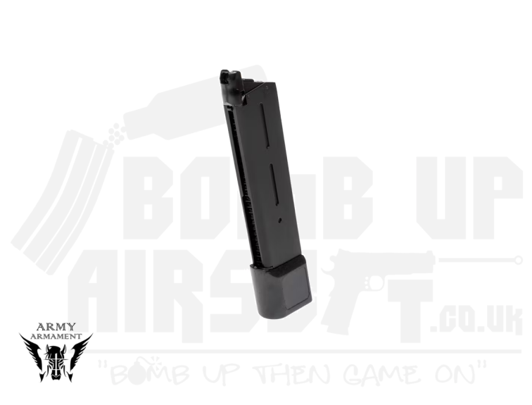 Army 1911 Extended Mag with Base Pad - 30 Round Gas Mag