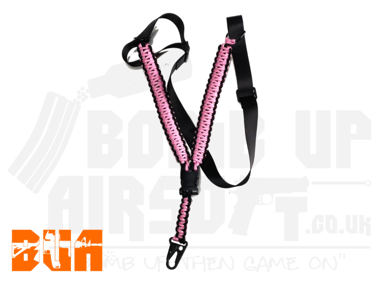 BUA Single Point Paracord Sling - Pink/Black