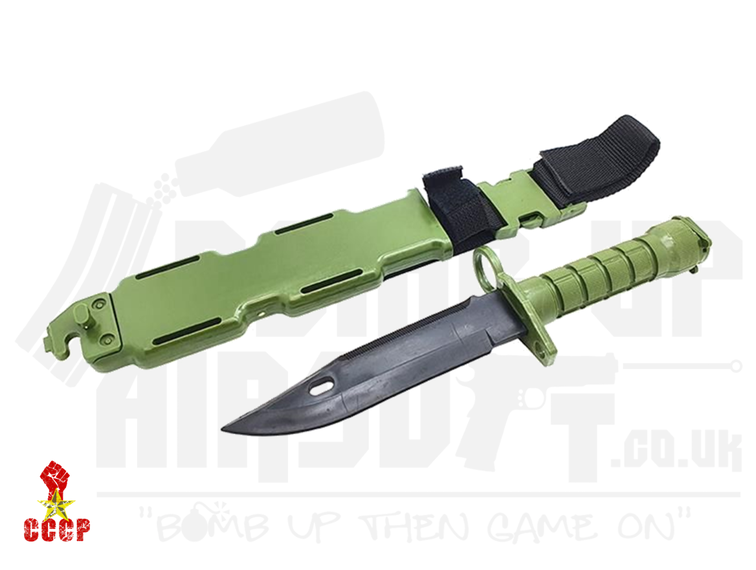 CCCP M4 Rubber Knife with Case and Straps (OD Green)