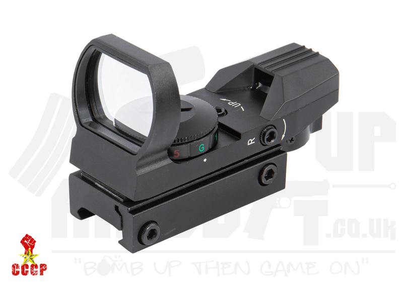 CCCP Multi-Reticule Red/Green Wide Angle Dot Sight (Black)