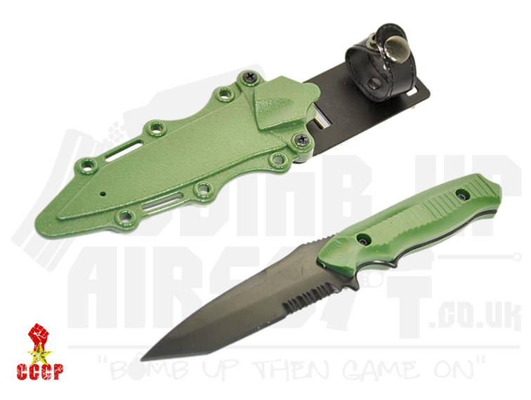 CCCP Tanto Rubber Knife with Case (OD Green)