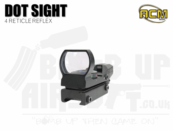 ACM Electro Red Dot 4 Reticle Reflex Sight