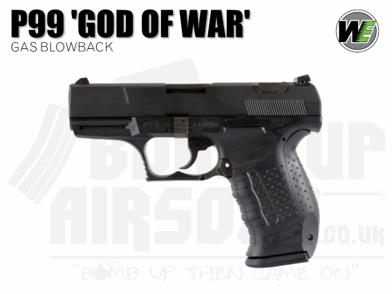 WE P99 God of War GBB Airsoft Pistol - Black