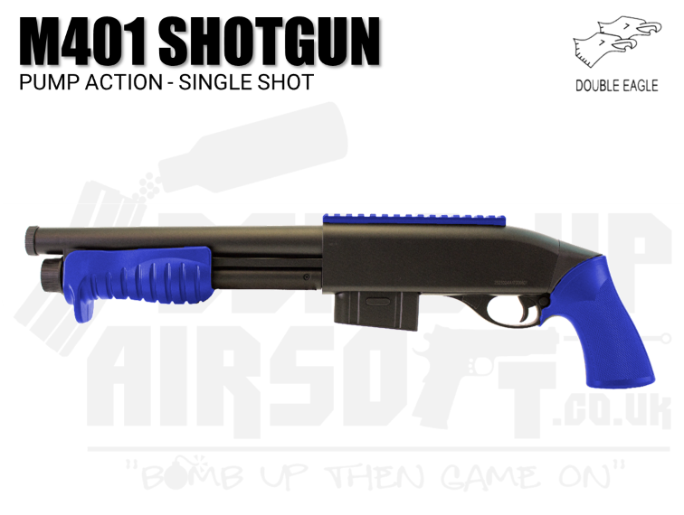 Double Eagle M401 Airsoft Shotgun - Blue