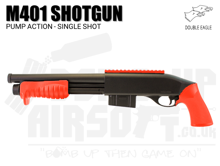 Double Eagle M401 Airsoft Shotgun - Red