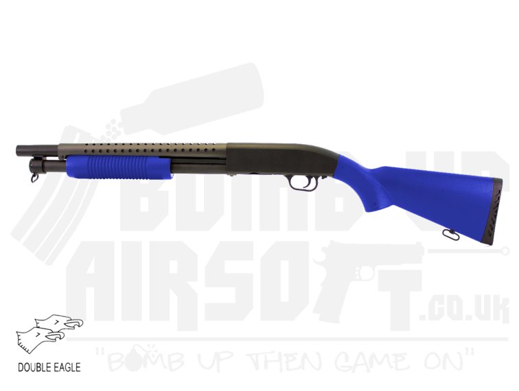 Double Eagle M58A Airsoft Shotgun - Blue