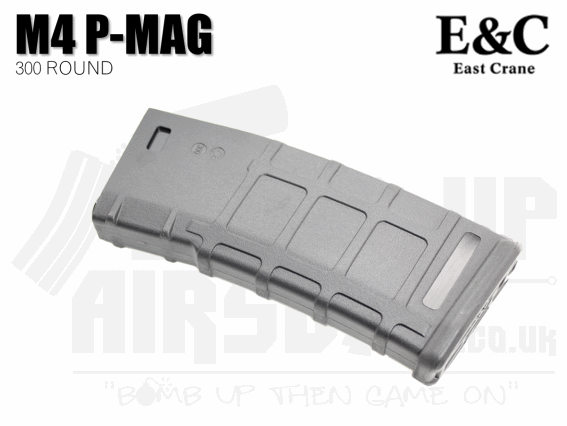 E&C P-Mag Style M4/M16 High Capacity Mag - 300 Rounds - Black