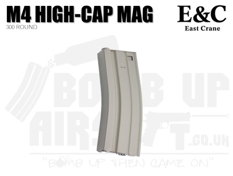 E&C M4/M16 High Capacity Mag - 300 Rounds - Tan