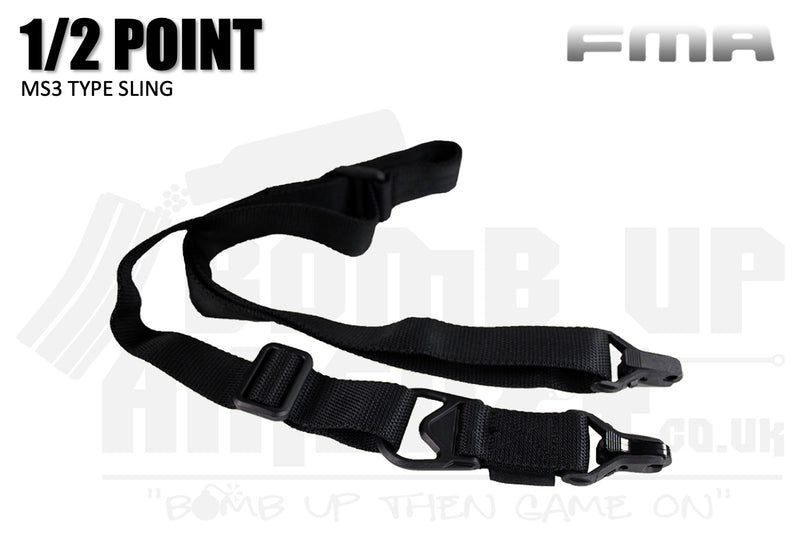 FMA MS3 One or Two Point Sling - Black
