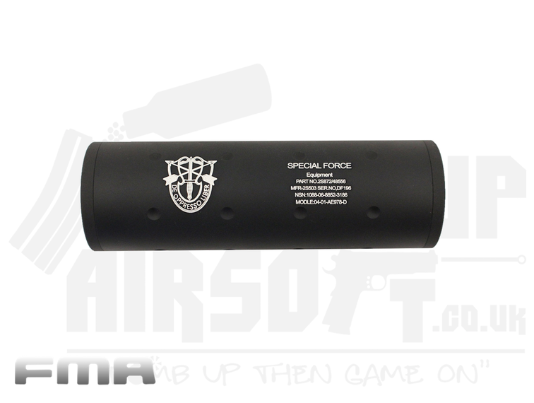 FMA + / - 14mm 107mm Silencer - Special Force Logo