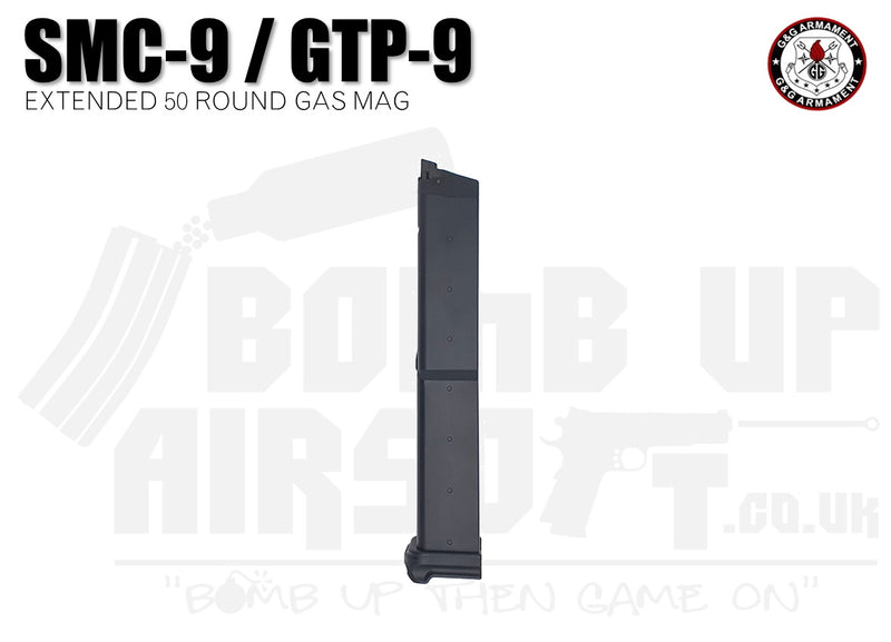 G&G GTP9 / SMC-9 Series Extended Gas Magazine - 50 Round Mag
