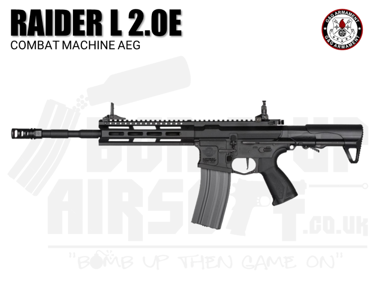G&G CM16 Raider L 2.0E Combat Machine AEG Airsoft Rifle - Black