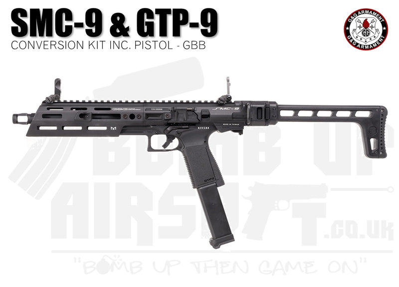 G&G SMC-9 9mm Conversion Carbine Kit with GTP9 Gas Blowback Pistol