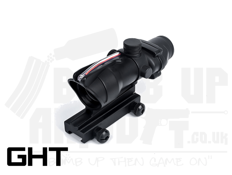 GHT ACOG Style 4x32 Red Fibre Sight - Black
