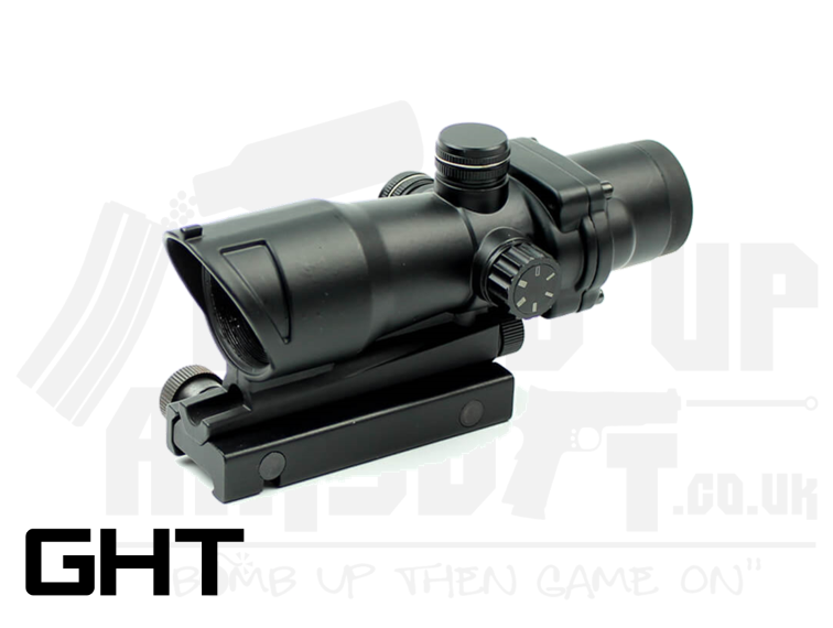 GHT ACOG Style Red Dot Sight - Black