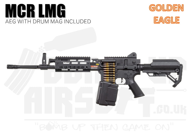 Golden Eagle MCR LMG With Drum Mag Airsoft LMG