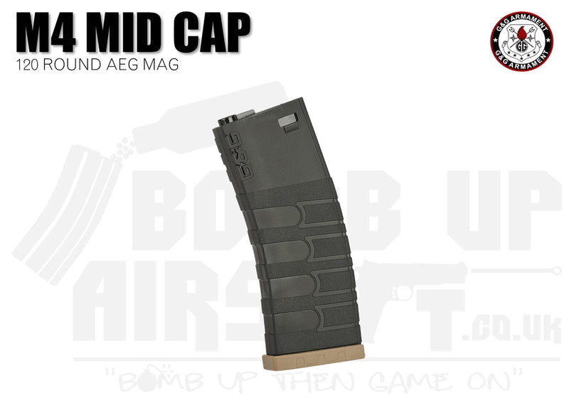 G&G GR16 120 Round M4 Mid Cap Mag - Black and Tan