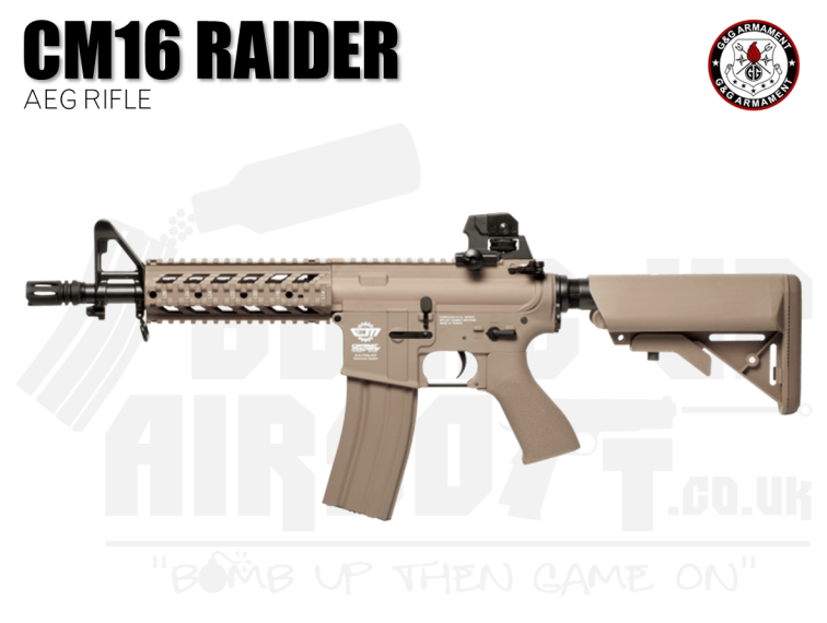 G&G CM16 Raider Combat Machine AEG Airsoft Rifle - Tan